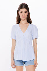 Springfield Blusa entredós azul