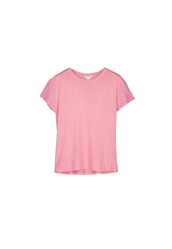 Springfield T-shirt Lisa Manga Bordado Suíço roxo