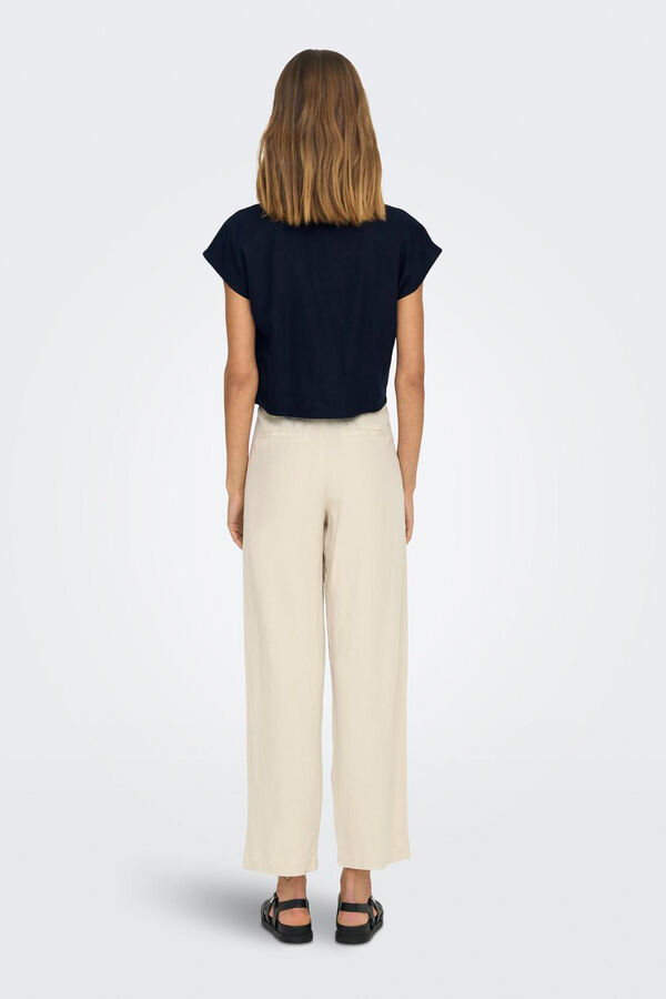 JDY Camisa manga corta nudo gris