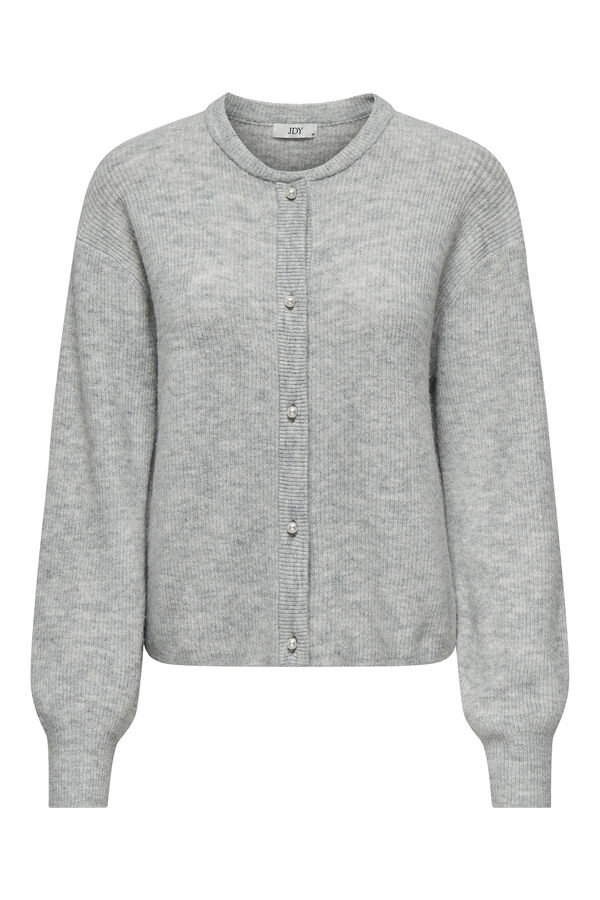 JDY Cardig&atilde; de manga comprida  cinzento
