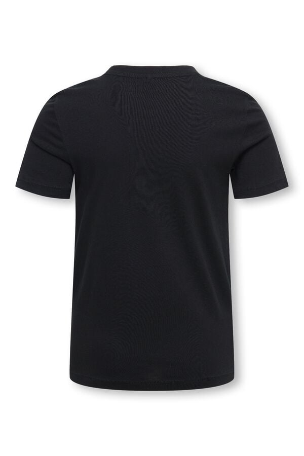 Only Girls T-shirt de manga curta com estampado frontal preto