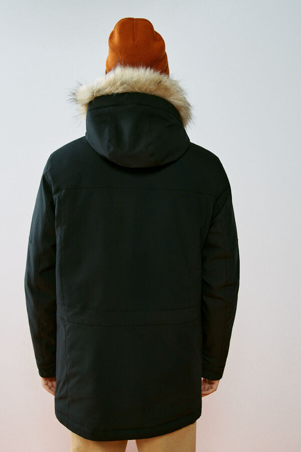 Springfield Parka técnica acolchada pelo negro