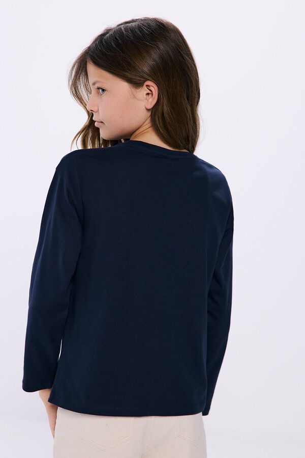 Springfield Kids Camiseta Mon Amour ni&ntilde;a azul