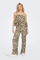 Only Top fluido de tirantes satinado tostado