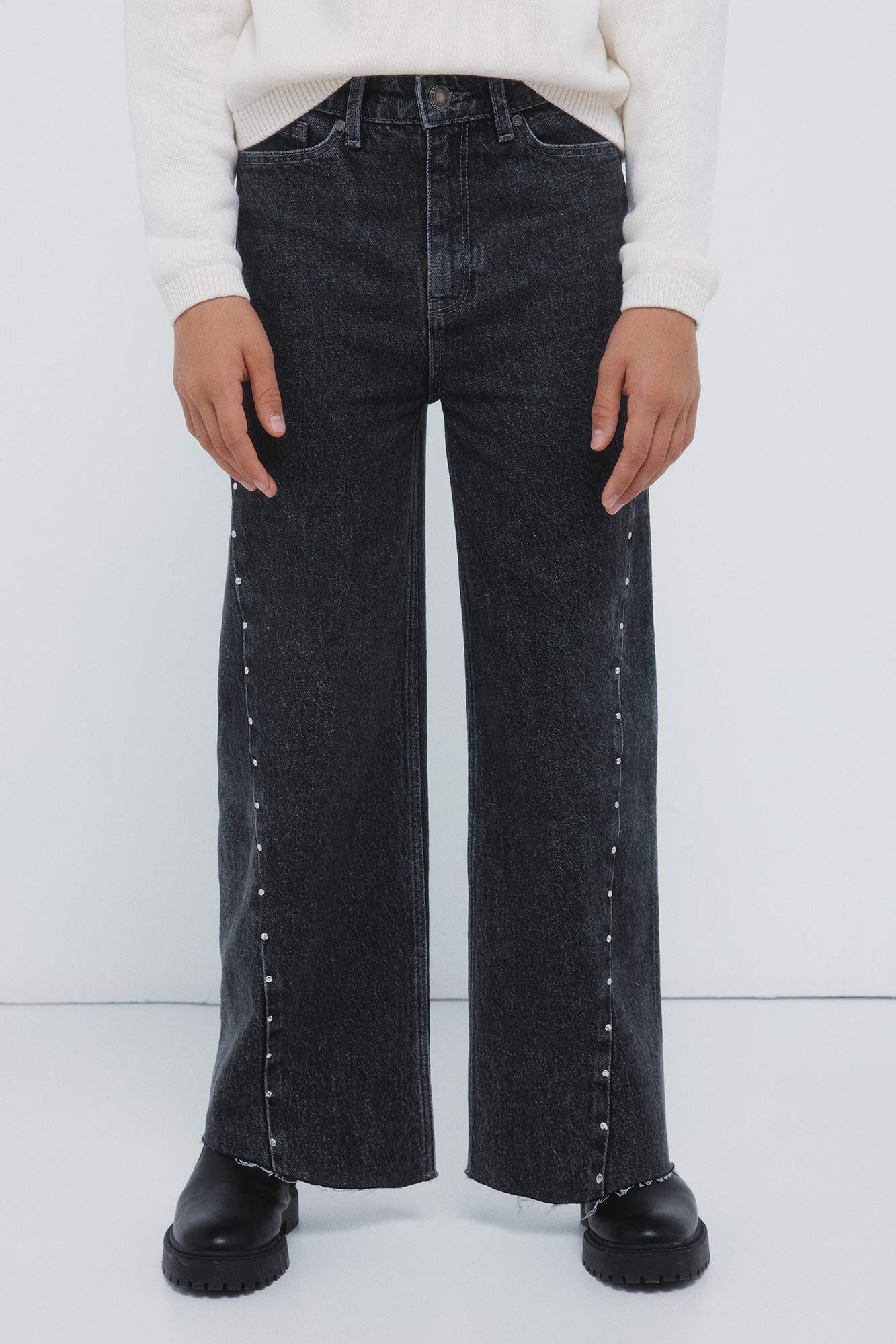 Springfield Kids Cal&ccedil;a jeans culotte com denim para menina