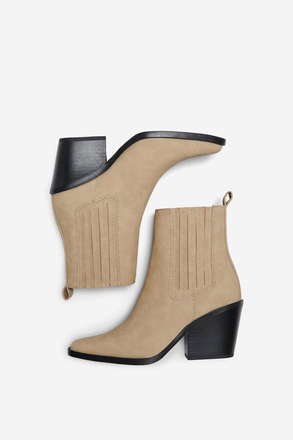 Only Botines bajos tipo cowboy nude