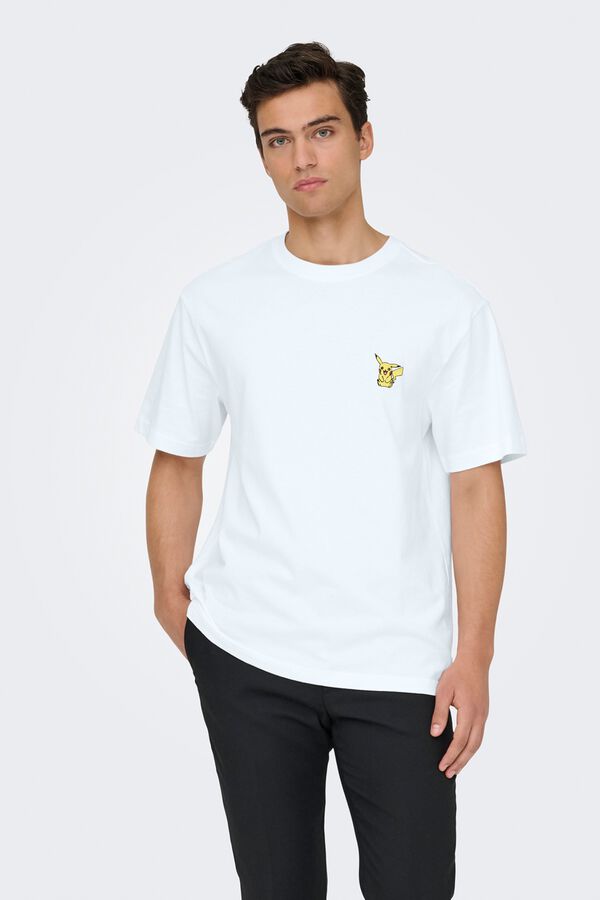Only & Sons T-shirt manga curta branco