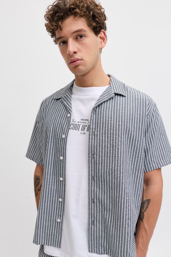 JJ REBEL Camisa relaxed fit azul