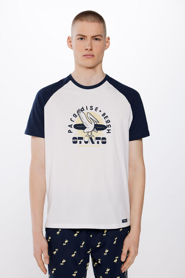 Springfield Pijama corto pel&iacute;cano azul