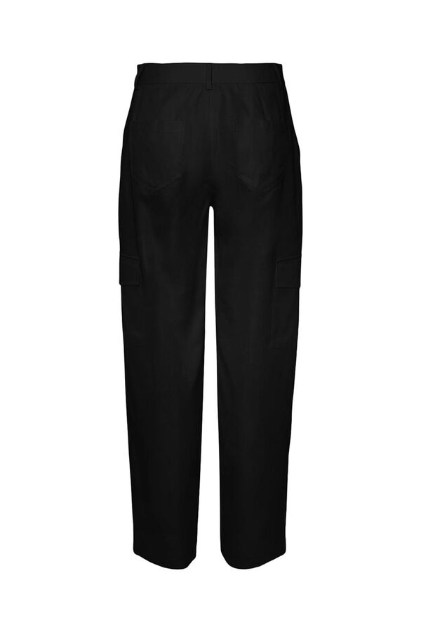 Springfield Pantalón recto estilo cargo negro