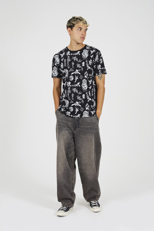 Brave Soul T-shirt estampada com manga curta preto