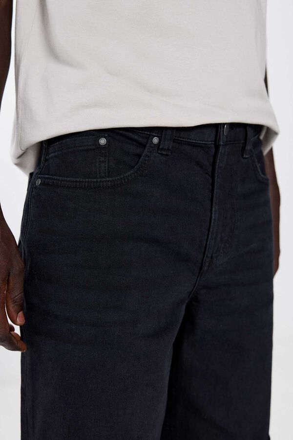 Springfield Bermuda vaquera regular fit negro