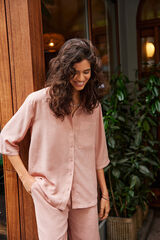 JDY Camisa manga 3/4 botones rosa