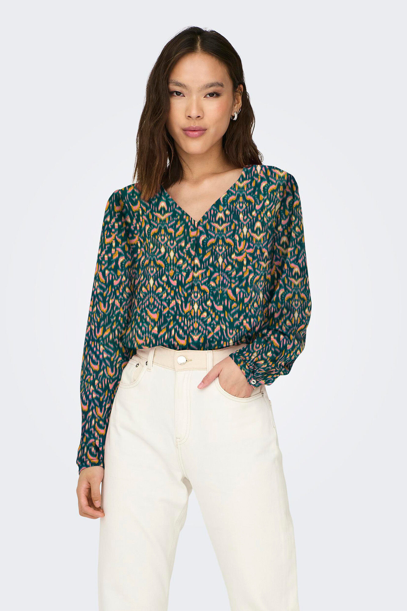 Only Lang&auml;rmelige Bluse 