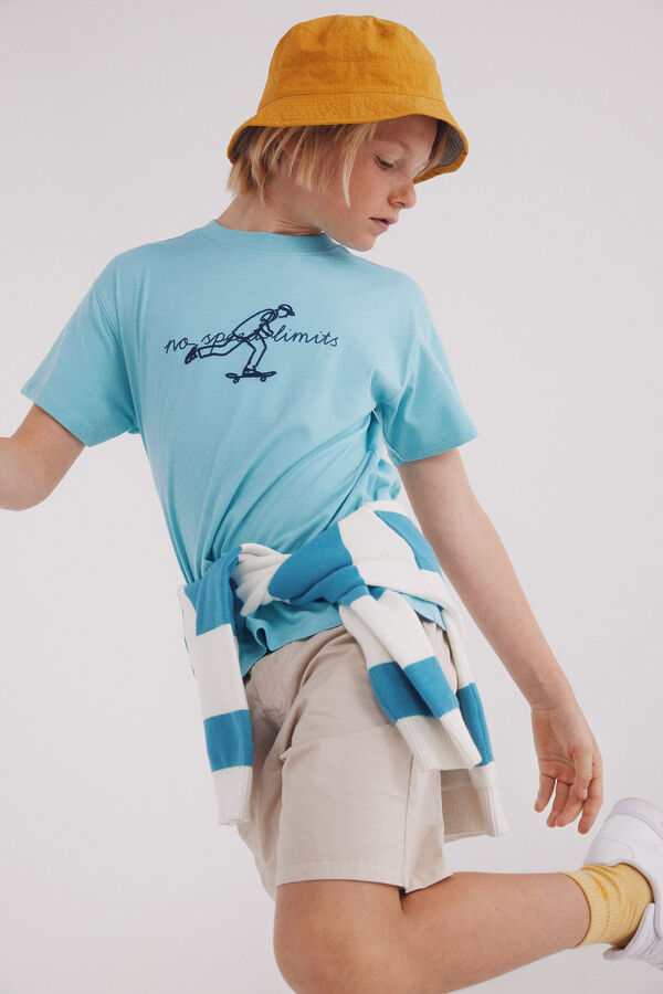 Springfield Kids Camiseta Skater ni&ntilde;o azul