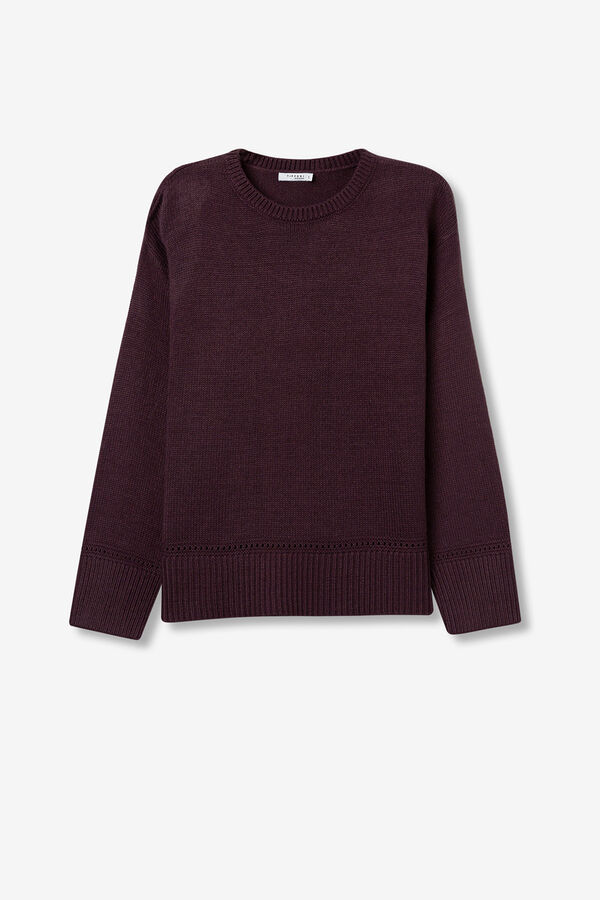 Tiffosi Jersey cuello redondo burdeos