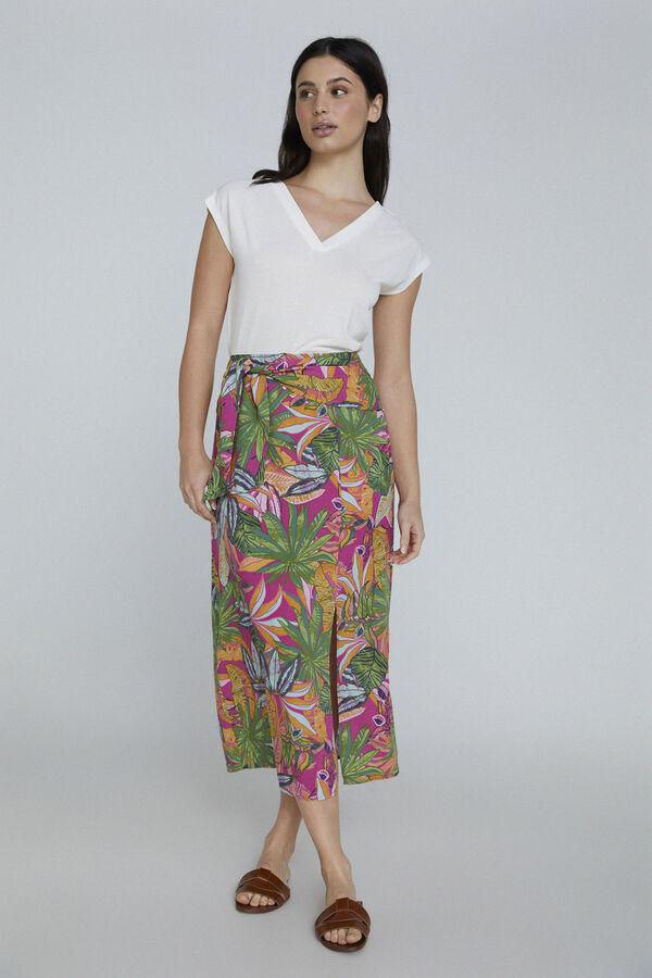 Only Saia midi n&oacute; rosa