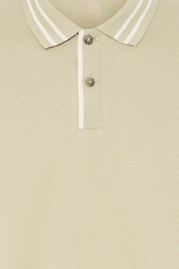 Blend PLUS Polo de piqu&eacute; talla grande beige