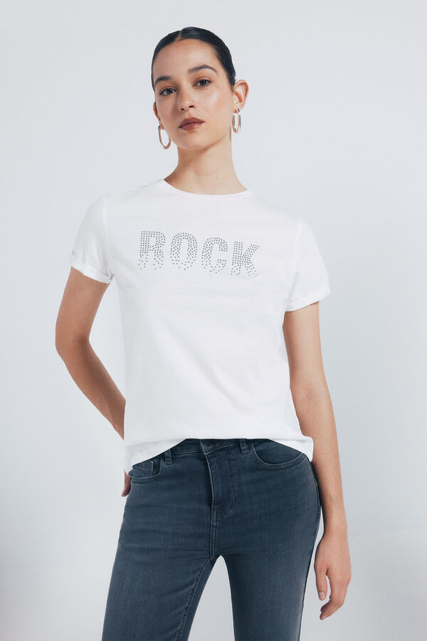 Springfield Camiseta "Rock" branco