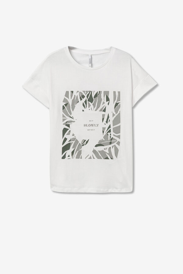 Tiffosi T-shirt Estampado Frontal com Texto branco