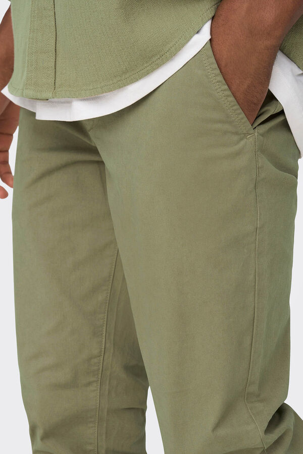 Springfield Pantalón chino verde