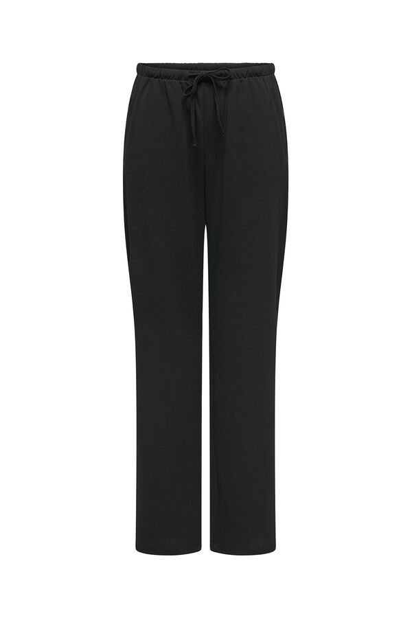 JDY Pantal&oacute;n recto fluido negro