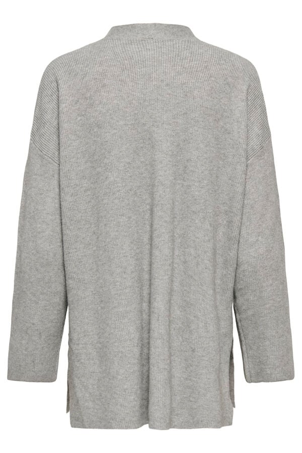 Only C&aacute;rdigan midi con bolsillos gris