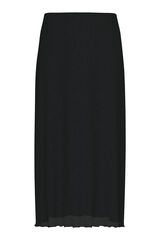 Pieces Saia midi de flores preto