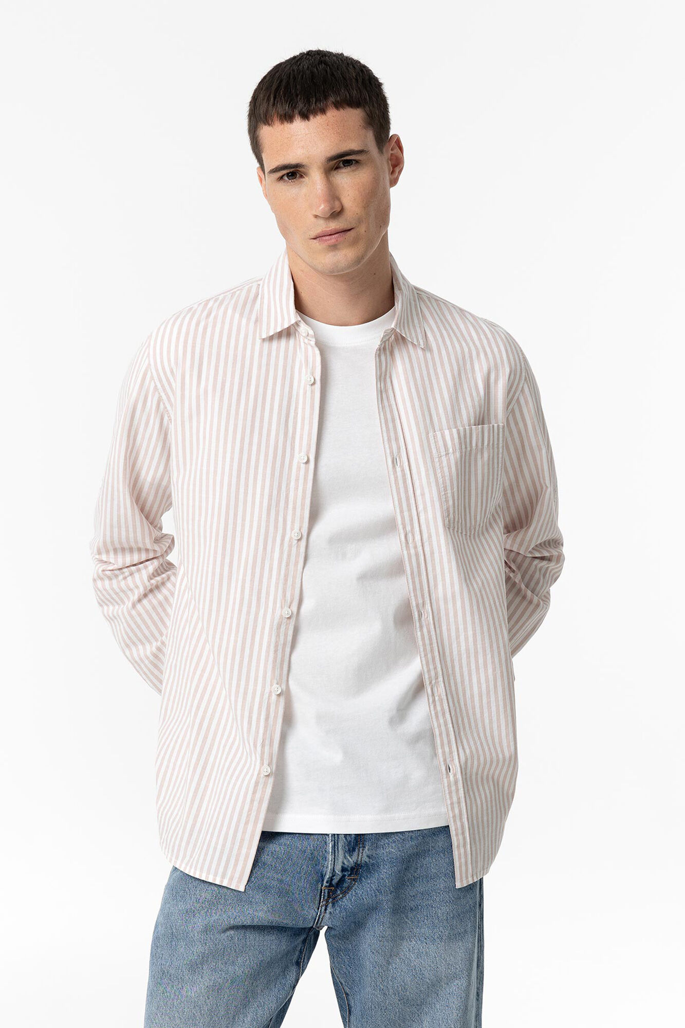 Tiffosi Camisa Oxford riscas regular fit