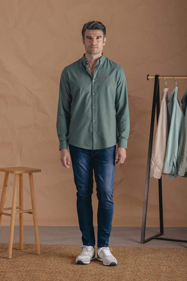 Celopman Camisa Oxford  verde