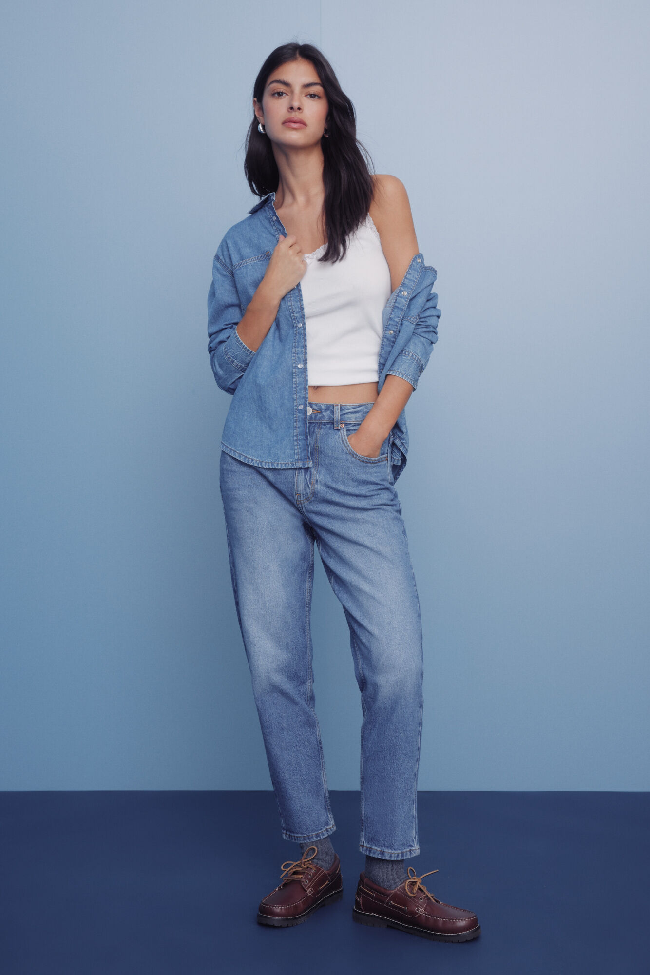Springfield cal&ccedil;a jeans mam&atilde;e