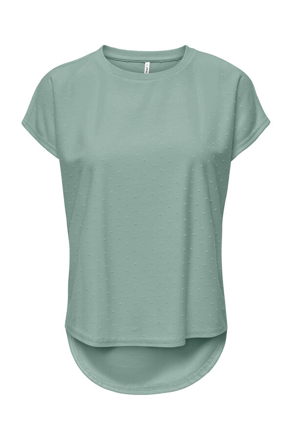 Only T-shirt plumeti bege