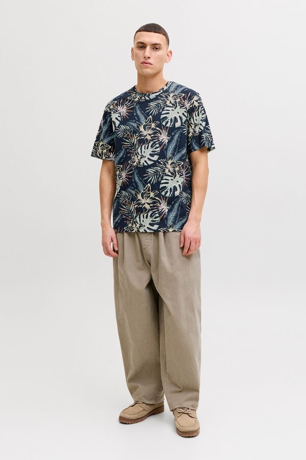 Jack & Jones T-shirt regular fit estampada azul