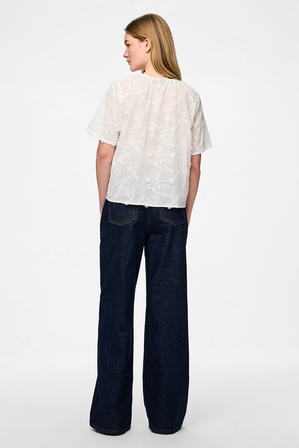 Pieces Blusa de manga curta  branco