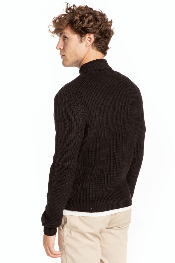 Celopman Su&eacute;ter Ingl&ecirc;s de Gola Alta  preto