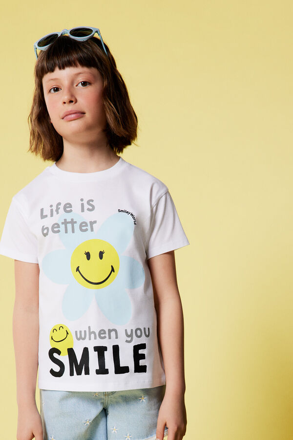Springfield Kids T-shirt "Smiley" de menina estampado