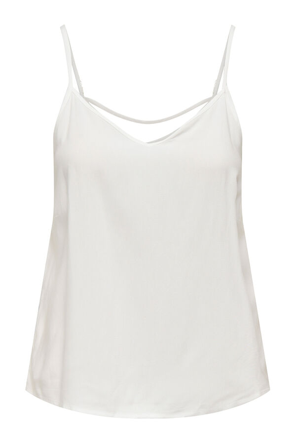 Only Top com al&ccedil;a fina branco