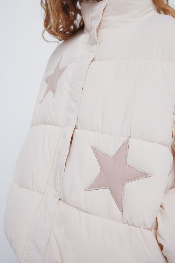 Springfield Kids Casaco acolchoada estrela para menina branco