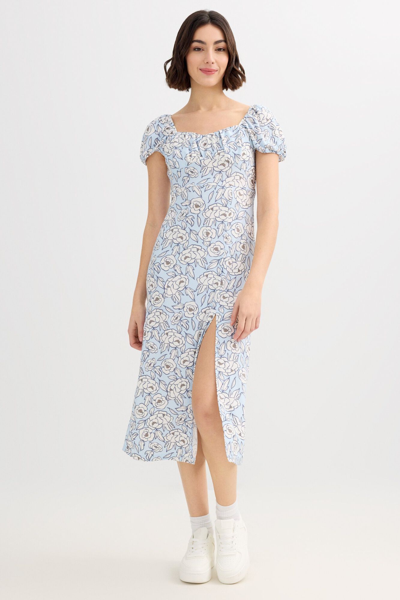 Inside Vestido midi com abertura