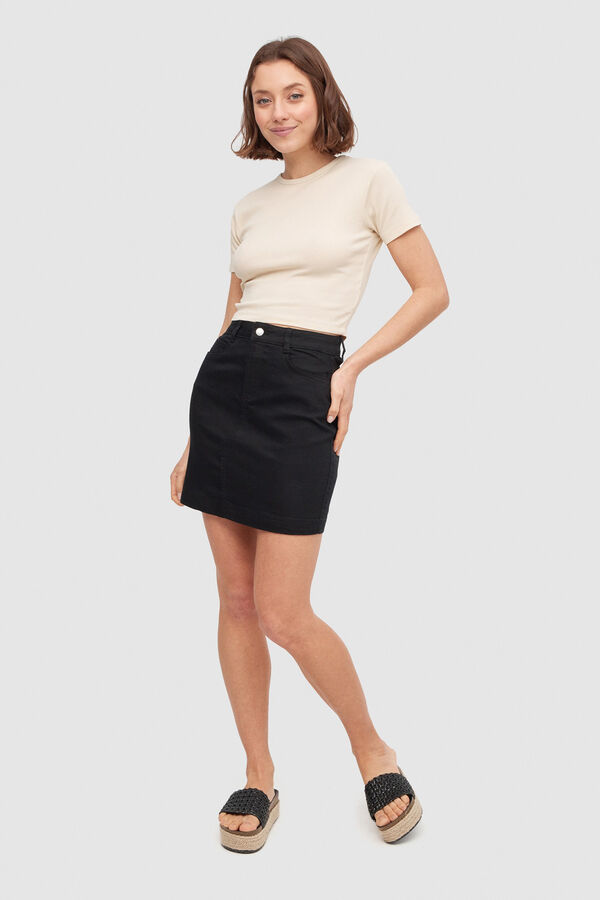 Inside Falda Mini Sarga Colores negro