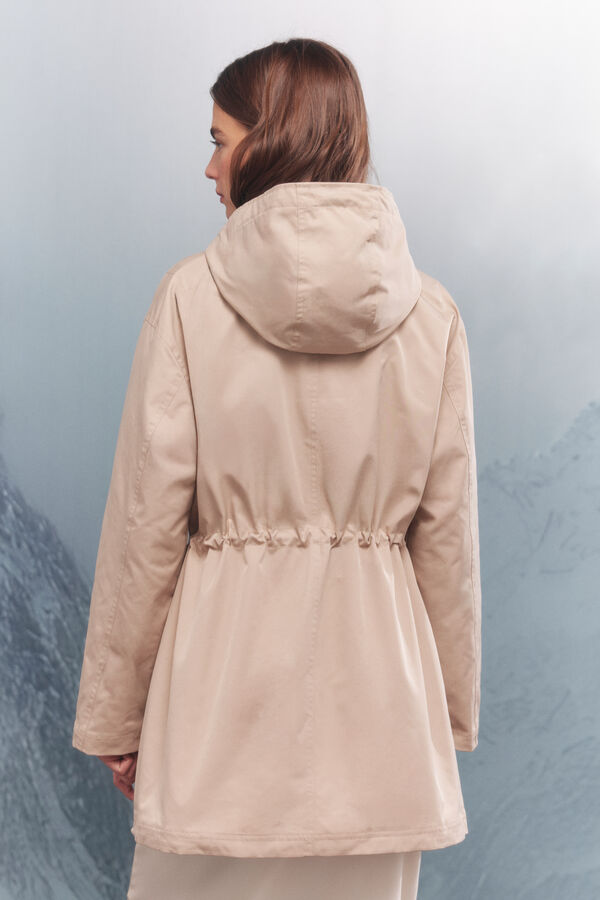 Springfield Parka capucha 2 en 1 repelente al agua beige