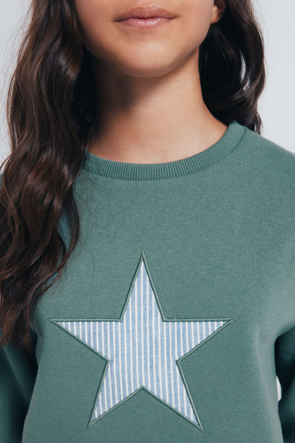 Springfield Kids Sudadera Estrella ni&ntilde;a verde