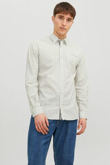 Jack & Jones Camisa microestampado slim fit blanco