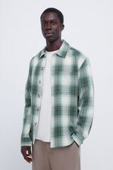Springfield Sobrecamisa cuadros overshirt verde
