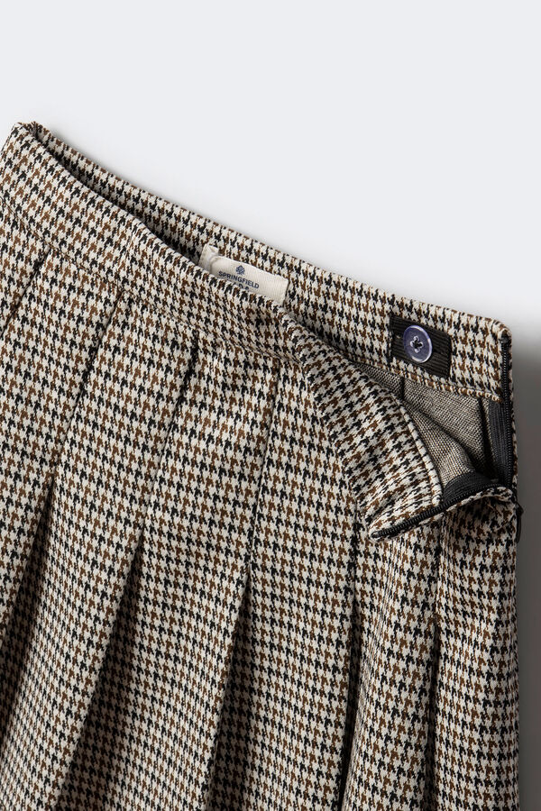 Springfield Kids Saia xadrez de menina cru