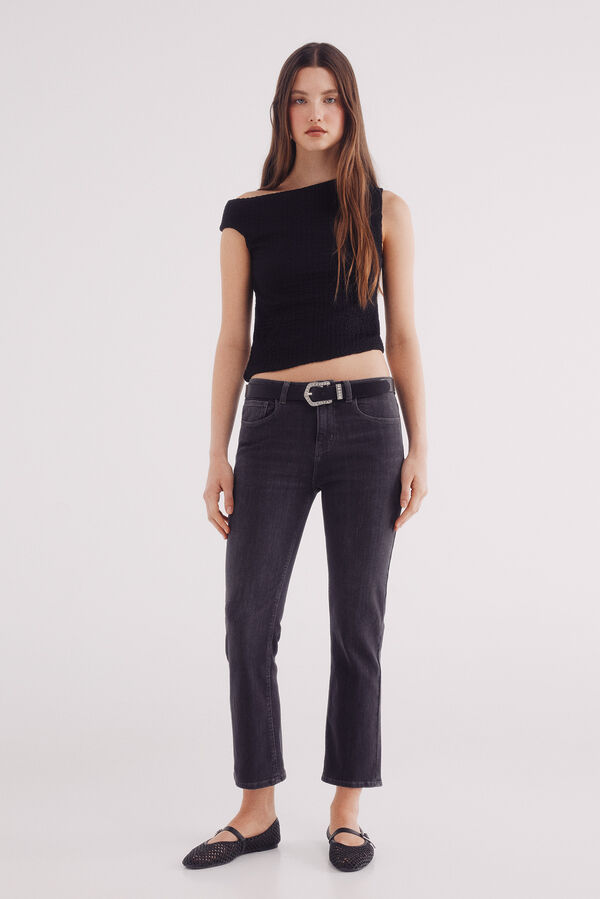 Springfield Top asim&eacute;trico negro