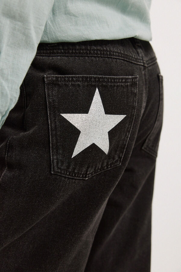 Springfield Kids Jeans wideleg para menina cinzento