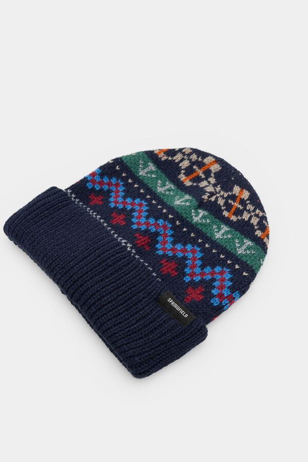 Springfield Gorro jacquard azul azul