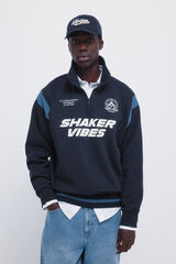 Springfield Sudadera cortes estampado azul