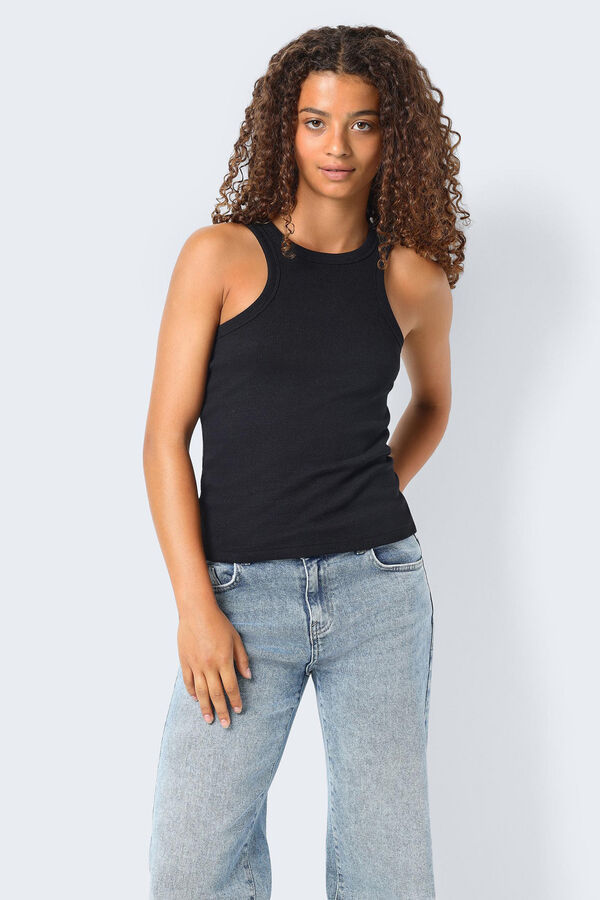 Noisy May T-shirt estilo nadadora preto